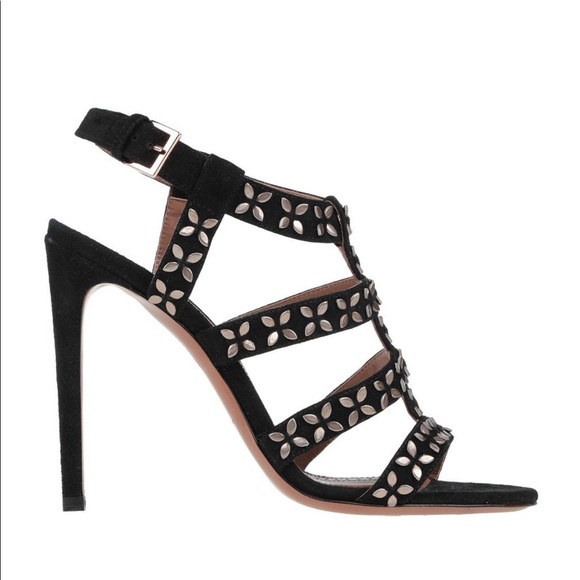 Alaïa Women's Black Heeled Suede Sandals Size 40 - Picture 3 of 7